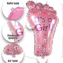poppfizzanddecor Printed BABY GIRL FOIL BALLOON-305 Balloon image 3