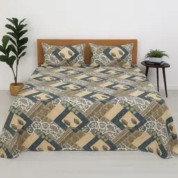brevard Woolen Double Flat 120 TC Printed Bedsheet-picture-34