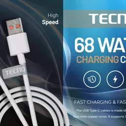 Tecno Type C 1 m 68 Watt Cable Model no. C060-A image 3