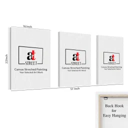 art street Multicolour Synthetic Wood (Set of 3) Art Panels image 3