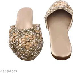 zadzed Girls Stylish Designer Jaipuri Rajasthani Mojari Bellies Mojaris For Women image 4