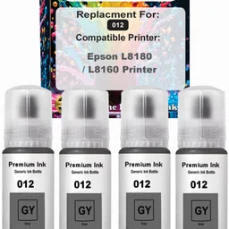 TintoPro 011/012 Premium Epsn EcoTank L8180, L8160. Printer Refill ink Black Ink Bottle-image-14