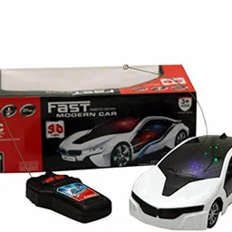 bbg RC_Remote Control Fast Modern Car with 3D Light white-picture-42
