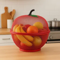 Apple Shape Fruit & Vegetable Basket With Protective Lidaia Stainless Steel Fruit & Vegetable Basket-image-37
