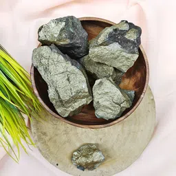 shubhanjali Natural Rough Pyrite Raw Stone for Reiki Crystal Healing Black and Gold Pyrite Rough Raw Gemstones for Vastu Correction 250 Grams Regular Asymmetrical Crystal Stone image 4