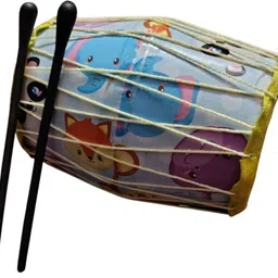 satgurutoys Musical Plastic Dholak Toy for Kids with 2 Sticks | Perfect for Gifting image 3