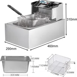 kobbey 6 Litre Stainless Steel 2500W Electric Deep Fryer with 5 year warranty 6 L Electric Deep Fryer image 5