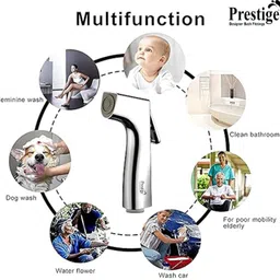 prestige Abs Newton Health Faucet with 1 mtr ss tube and wall hook Faucet Set image 3