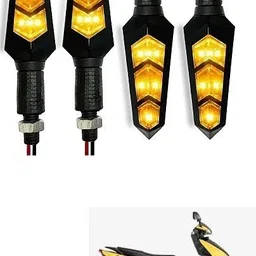 prime zone Front, Rear LED Indicator Light for Bajaj, Hero, Honda, TVS, Suzuki, Universal For Bike Universal For Bike-picture-21