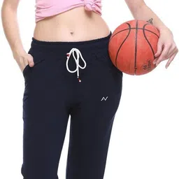 afronaut Pack of 2 Women Striped Grey, Dark Blue Track Pants image 3