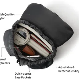 fastrack 10.45 L Laptop Backpack Black Backpack for Girls image 2