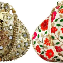 banithani Women Gold, Multicolor Potli-picture-22