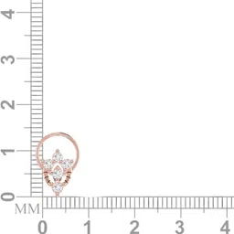 avsar Mamata 14kt Cubic Zirconia Rose Gold Nose Wire image 3