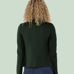 rocksy Women Solid Single Breasted Casual Blazer image 2