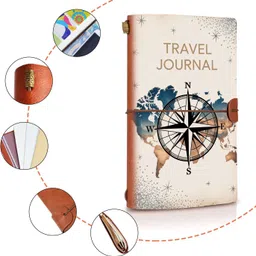 mr kraft Antique Designer Leather travel journal book 4*7 inches 120 pages a008 A5 Diary unruled 120 Pages image 2