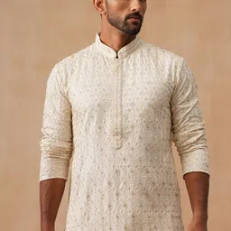 jompers Men Embroidered Viscose Rayon Straight Kurta-picture-21