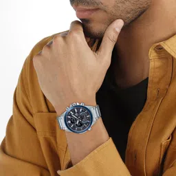 casio Edifice Black Dial Silver Resin Strap Analog-Digital Watch - For Men ED606 (ECB-30DB-1ADF) image 2