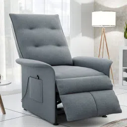 green soul Flexy 1 Seater Recliner In Grey Colour-picture-30