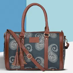 the clownfish Grey Women Shoulder Bag Lorna Printed Handicraft Handbag Ladies Shoulder Bag For Women College Girls-picture-11
