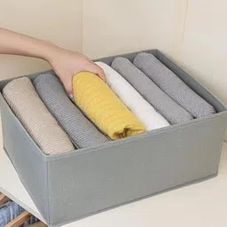 bharatcraftone 7 Grid Wardrobe Closet For Clothes,Dresses, T-Shirts Organizer Box Storage Box image 3