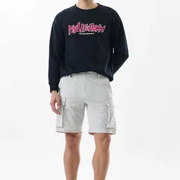 snitch Solid Men Beige Cargo Shorts image 4