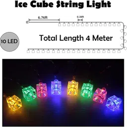 circisun 10 LEDs 4 m Multicolor Color Changing Box Rice Lights image 3