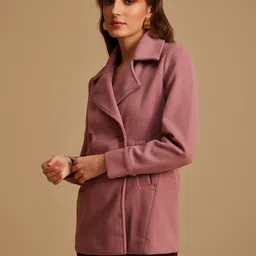 kazo Woolen Solid Coat For Women image 3