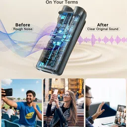 grenaro Wireless Mic for Youtubers with 40H Charging Case, Dual Lapel Mike for Vlogging Microphone image 2