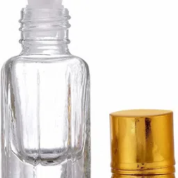 futura market Attar 3ml Mini Glass Roll On Bottles with Royal Golden Cap 3 ml Bottle image 2