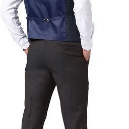 peter england Men Single Breasted Textured Suit image 3