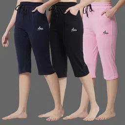 trendy world Women Multicolor Capri-picture-17