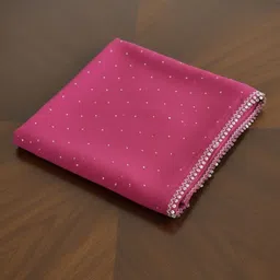 noorfashion Chiffon Embellished Pink Women Dupatta-picture-12