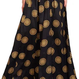 tnq Women Flared Black Pure Cotton Trousers-picture-10