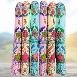 JUNO LUXE JL-1278-FP-C ULTRA SOFT HANKIES FOR LADIES ["Pink, Yellow, Blue"] Handkerchief-image-52