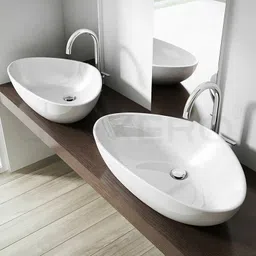 glexero Luxurious Ceramic Wash Basin/ Vessel Sink New Foreign Style Table Top Wash Basin Counter Top image 2