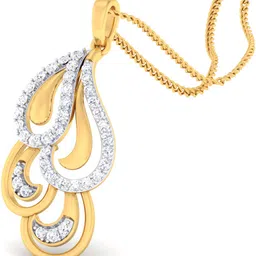 avsar AVP828YB 14kt Cubic Zirconia Yellow Gold Pendant image 2