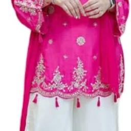 wtune Embroidered Kurta, Salwar & Dupatta Set-picture-12