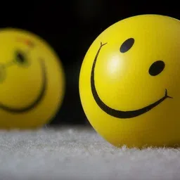 ball Hub soft cute Smiley Face Squeeze Stress foamball - 3 inch (Yellow) Foosball image 2