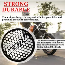 asryd Yamaha FZ X Logo Metal Headlight Grill Set Bike Headlight Grill image 2