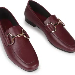 yoho Bliss Comfortable Slip On Formal Buckle Loafer | Office and Party Wear Slip On For Women image 3