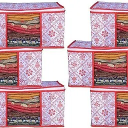 Soflin Non Woven Saree Cover Storage Cover Large Garment Cove /Storage Bag Pack of 12 Cotton Laundry Bag-picture-20