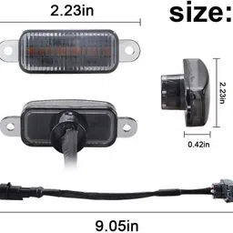 master Car Amber/Yellow/Orange LED Grill Light DRL Kit Waterproof Front Light Set of 4 Vehical HID Kit image 2