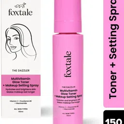 foxtale Vit C Glow Toner & Makeup Setting Spray with Niacinamide for dewy look Men & Women-picture-24