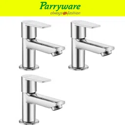 parryware Praseo Pillar Tap for Wash Basin – Brass Body, Chrome Finish set of 3 pic 088 Pillar Tap for Wash Basin – Brass Body, Chrome Finish, Single Lever Faucet Pillar Tap Faucet-picture-17