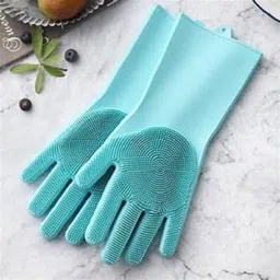 martis Reusable Rubber Silicon Household Safety Wash Scrubber Heat Resistant Kitchen Gloves for Dish washing, Cleaning, Gardening Wet and Dry Glove hand gloves for kitchen Wet and Dry Glove Wet and Dry Glove-picture-25