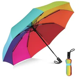 regalo Rainbow Color Auto On & Off Umbrella image 1