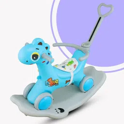 clever fox Dino Dinosaur ToyRocker With Parental Control Handle_Blue Dino_DLX_BL Tricycle-picture-11