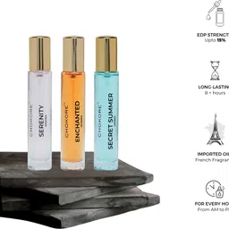 chokore Serenity, Enchanted & Secret Summer Perfume Combo for Women | 3 x 15ML EDP Eau de Parfum - 15 ml image 2