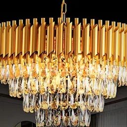 shreshtha crystal Gold polish metal 500mm chandelier hanging ceiling pendant chandelier Chandelier Ceiling Lamp-picture-20