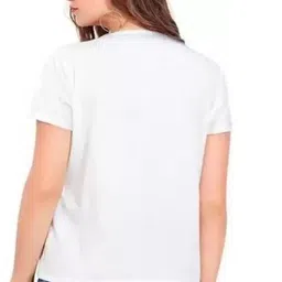 rcs fashions Women Graphic Print Round Neck Polyester White T-Shirt image 2